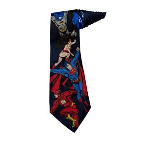 Cartoon Corner 1994 Dc Comics Justice League Superman Batman Robin Necktie Flash